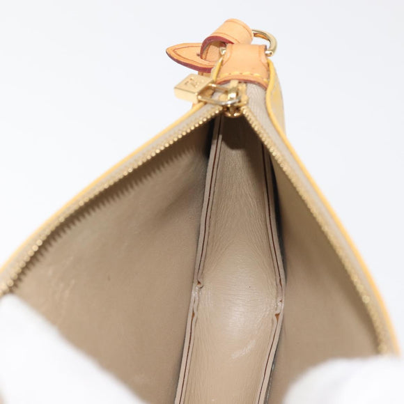 LOUIS VUITTON Monogram Vernis Lexington Pouch Beige M91010 LV Auth th6345