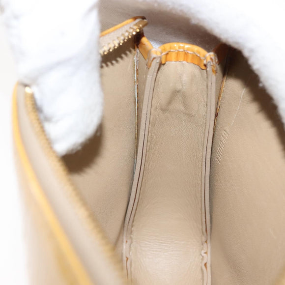 LOUIS VUITTON Monogram Vernis Lexington Pouch Beige M91010 LV Auth th6345