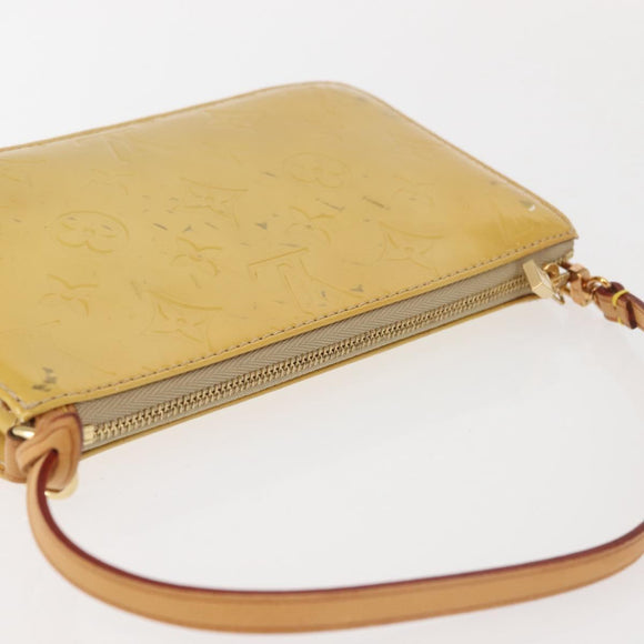 LOUIS VUITTON Monogram Vernis Lexington Pouch Beige M91010 LV Auth th6345