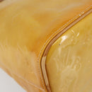 LOUIS VUITTON Monogram Vernis Houston Hand Bag Beige M91004 LV Auth th6347-8