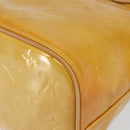 LOUIS VUITTON Monogram Vernis Houston Hand Bag Beige M91004 LV Auth th6347-16