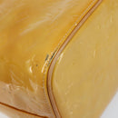 LOUIS VUITTON Monogram Vernis Houston Hand Bag Beige M91004 LV Auth th6347-17