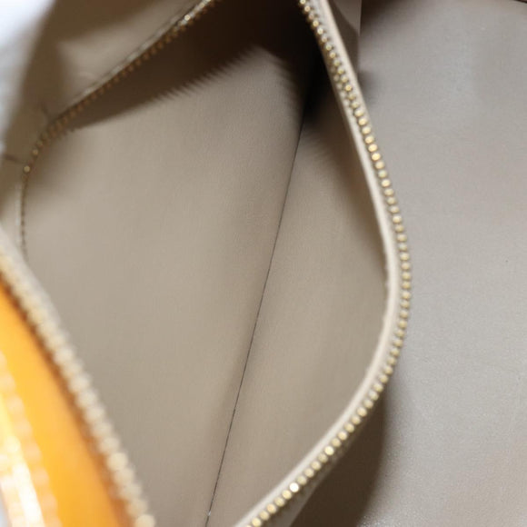 LOUIS VUITTON Monogram Vernis Houston Hand Bag Beige M91004 LV Auth th6347