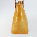 LOUIS VUITTON Monogram Vernis Houston Hand Bag Beige M91004 LV Auth th6347-3