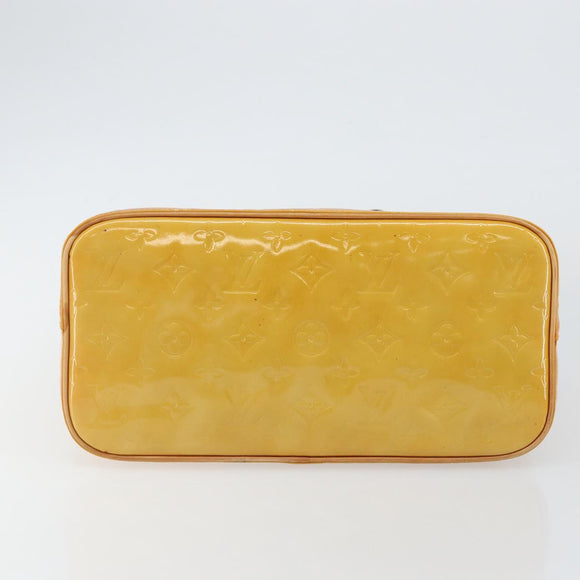 LOUIS VUITTON Monogram Vernis Houston Hand Bag Beige M91004 LV Auth th6347