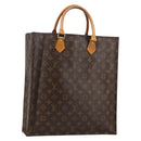 LOUIS VUITTON Monogram Sac Plat Hand Bag M51140 LV Auth th6350-1