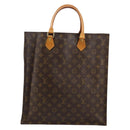 LOUIS VUITTON Monogram Sac Plat Hand Bag M51140 LV Auth th6350-13