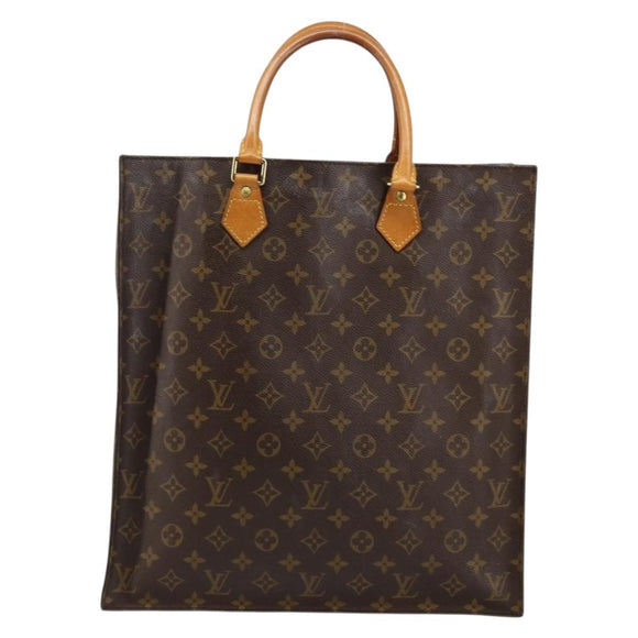 LOUIS VUITTON Monogram Sac Plat Hand Bag M51140 LV Auth th6350