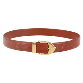 LOUIS VUITTON Epi Ceinture Belt 34.3"" Brown LV Auth th6353
