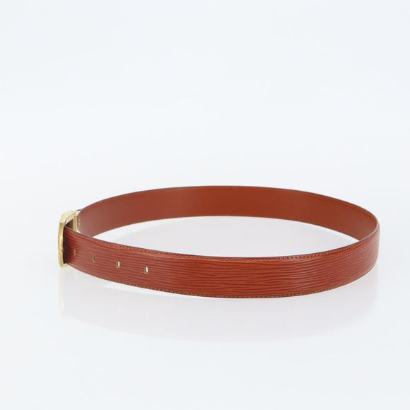 LOUIS VUITTON Epi Ceinture Belt 34.3"" Brown LV Auth th6353