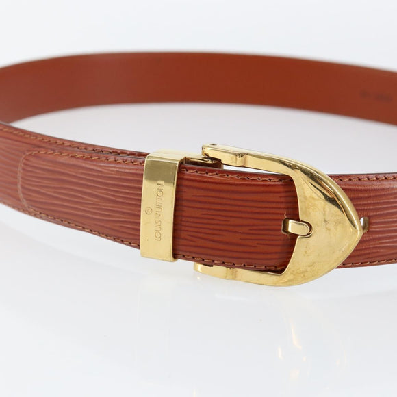 LOUIS VUITTON Epi Ceinture Belt 34.3"" Brown LV Auth th6353
