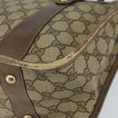 GUCCI GG Supreme Web Sherry Line Hand Bag PVC Beige 58 02 039 Auth th6355-10