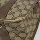 GUCCI GG Supreme Web Sherry Line Hand Bag PVC Beige 58 02 039 Auth th6355-12