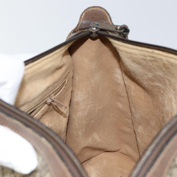 GUCCI GG Supreme Web Sherry Line Hand Bag PVC Beige 58 02 039 Auth th6355