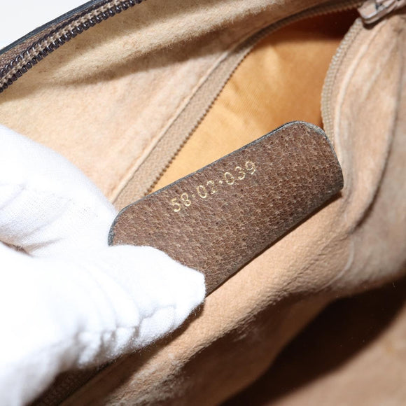 GUCCI GG Supreme Web Sherry Line Hand Bag PVC Beige 58 02 039 Auth th6355