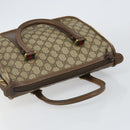 GUCCI GG Supreme Web Sherry Line Hand Bag PVC Beige 58 02 039 Auth th6355-6