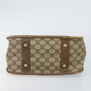 GUCCI GG Supreme Web Sherry Line Hand Bag PVC Beige 58 02 039 Auth th6355-9