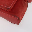 GUCCI Bamboo Backpack Suede Red Gold 003 2058 0030 Auth th6356-16