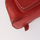 GUCCI Bamboo Backpack Suede Red Gold 003 2058 0030 Auth th6356-17