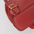 GUCCI Bamboo Backpack Suede Red Gold 003 2058 0030 Auth th6356-18