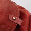 GUCCI Bamboo Backpack Suede Red Gold 003 2058 0030 Auth th6356-19