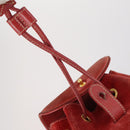 GUCCI Bamboo Backpack Suede Red Gold 003 2058 0030 Auth th6356-20