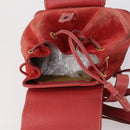 GUCCI Bamboo Backpack Suede Red Gold 003 2058 0030 Auth th6356-10