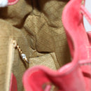 GUCCI Bamboo Backpack Suede Red Gold 003 2058 0030 Auth th6356-22