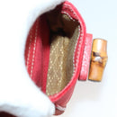 GUCCI Bamboo Backpack Suede Red Gold 003 2058 0030 Auth th6356-25