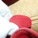 GUCCI Bamboo Backpack Suede Red Gold 003 2058 0030 Auth th6356-12