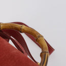GUCCI Bamboo Backpack Suede Red Gold 003 2058 0030 Auth th6356-14