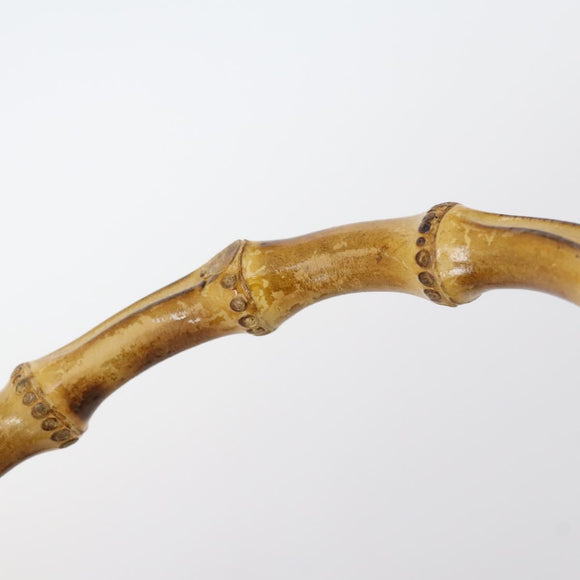 GUCCI Bamboo Hand Bag Leather 2way Black Gold 001 1638 Auth th6357