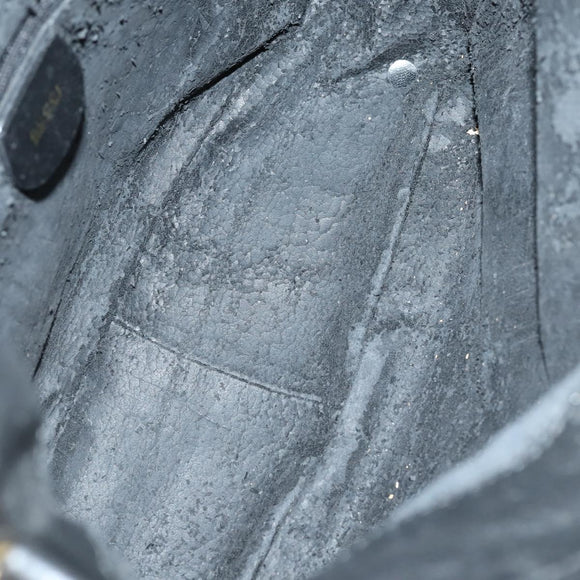 GUCCI Bamboo Hand Bag Leather 2way Black Gold 001 1638 Auth th6357