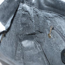 GUCCI Bamboo Hand Bag Leather 2way Black Gold 001 1638 Auth th6357-20