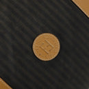 FENDI Pecan Canvas Boston Bag Coated Canvas 2way Black Brown Auth th6359-16