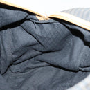 FENDI Pecan Canvas Boston Bag Coated Canvas 2way Black Brown Auth th6359-19