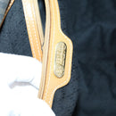 FENDI Pecan Canvas Boston Bag Coated Canvas 2way Black Brown Auth th6359-21