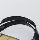 BURBERRY Nova Check Hand Bag PVC Beige Auth th6360-8