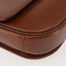 Burberrys Shoulder Bag Leather Brown Gold Auth th6364-9