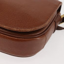 Burberrys Shoulder Bag Leather Brown Gold Auth th6364-16