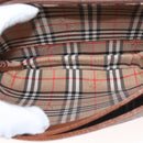 Burberrys Shoulder Bag Leather Brown Gold Auth th6364-12