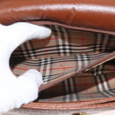 Burberrys Shoulder Bag Leather Brown Gold Auth th6364-20
