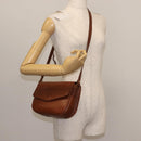 Burberrys Shoulder Bag Leather Brown Gold Auth th6364-21