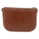 Burberrys Shoulder Bag Leather Brown Gold Auth th6364-2