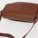 Burberrys Shoulder Bag Leather Brown Gold Auth th6364-6