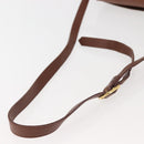 Burberrys Shoulder Bag Leather Brown Gold Auth th6364-7