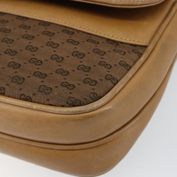 GUCCI Micro GG Canvas Shoulder Bag PVC Beige Gold 30 001 3627 Auth th6366