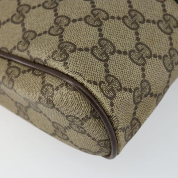 GUCCI GG Supreme Web Sherry Line Clutch Bag PVC Beige Red 75 01 012 Auth th6368