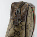 GUCCI GG Supreme Web Sherry Line Clutch Bag PVC Beige Red 75 01 012 Auth th6368-8