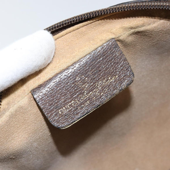 GUCCI GG Supreme Web Sherry Line Clutch Bag PVC Beige Red 75 01 012 Auth th6368